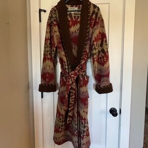 Tasha Polizzi Saddle Blanket & Trading Co Western Fleece Cabin Bathrobe